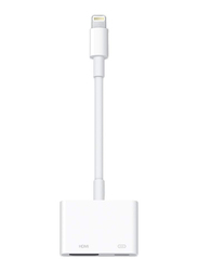 Apple Lightning Digital AV Adapter, Lightning Male to HDMI/Lightning for Apple Devices, White