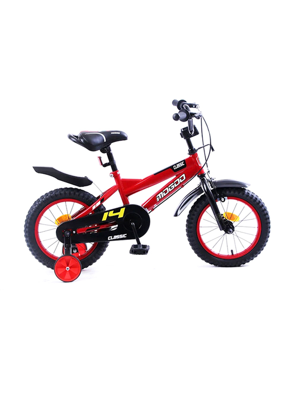 Mogoo Classic Unisex Kids Bicycle, 14 Inch, MGCL14RED, Red/Black