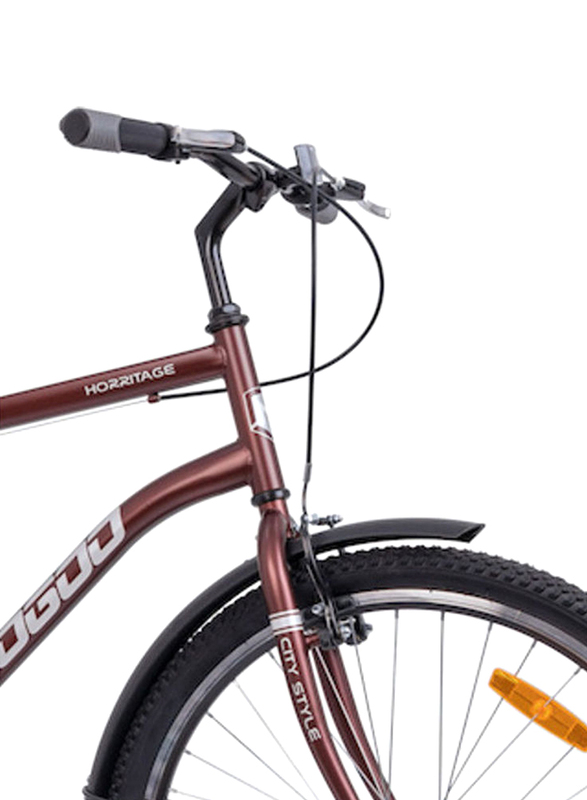 Mogoo Horritage Single Speed Road Bike, 24 Inch, Brown
