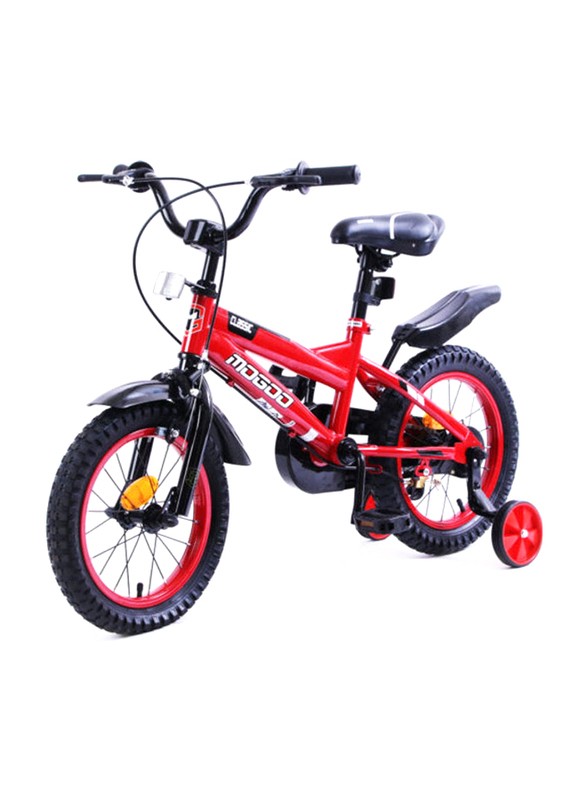 Mogoo Classic Unisex Kids Bicycle, 14 Inch, MGCL14RED, Red/Black