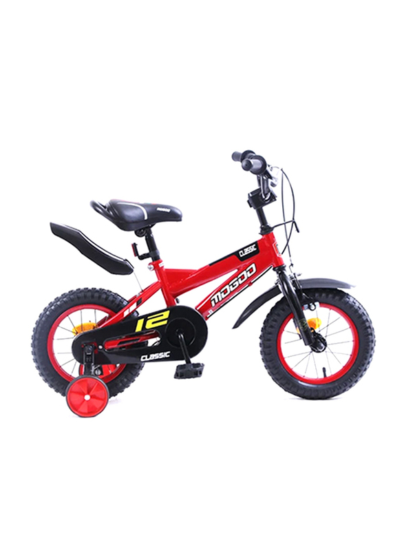 Mogoo Classic Unisex Kids Bicycle, 12 Inch, MGCL12RED, Red/Black