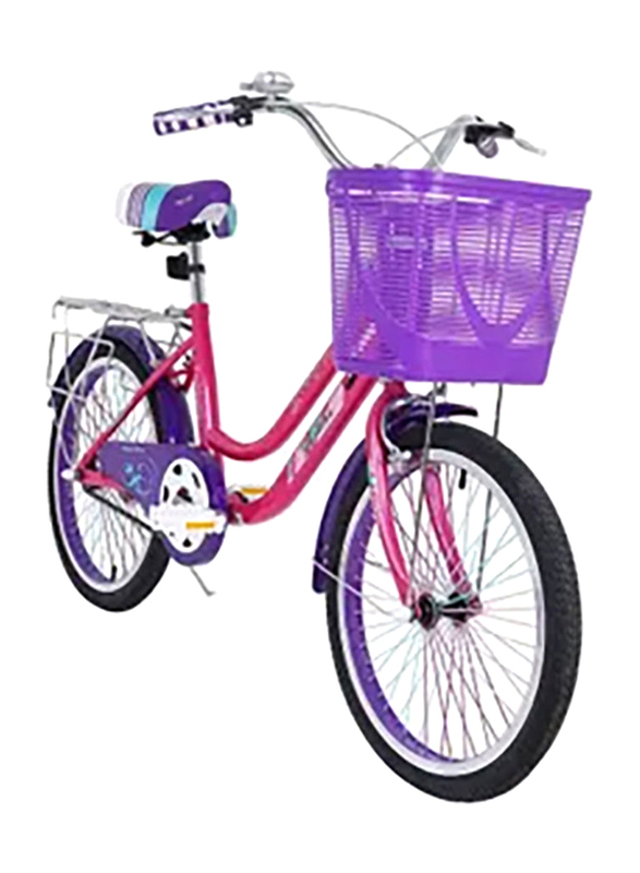 Mogoo Fashion City Unisex Kids Bicycle, 20 Inch, V.FSN20-PRPL, Purple/Pink