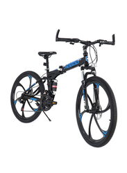 Mogoo Runner Mountain Bike, 26 Inch, Large, Black/Blue