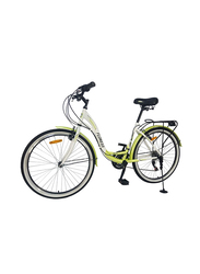 Mogoo Floress Speed Women Urban Bike, Large, FLRS2621GREEN, Green/White/Black