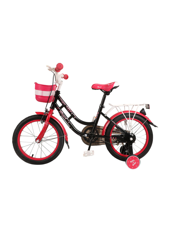 Mogoo Pearl Kids Bicycle, Small, MGPEARL16BLK, Black/Pink/White
