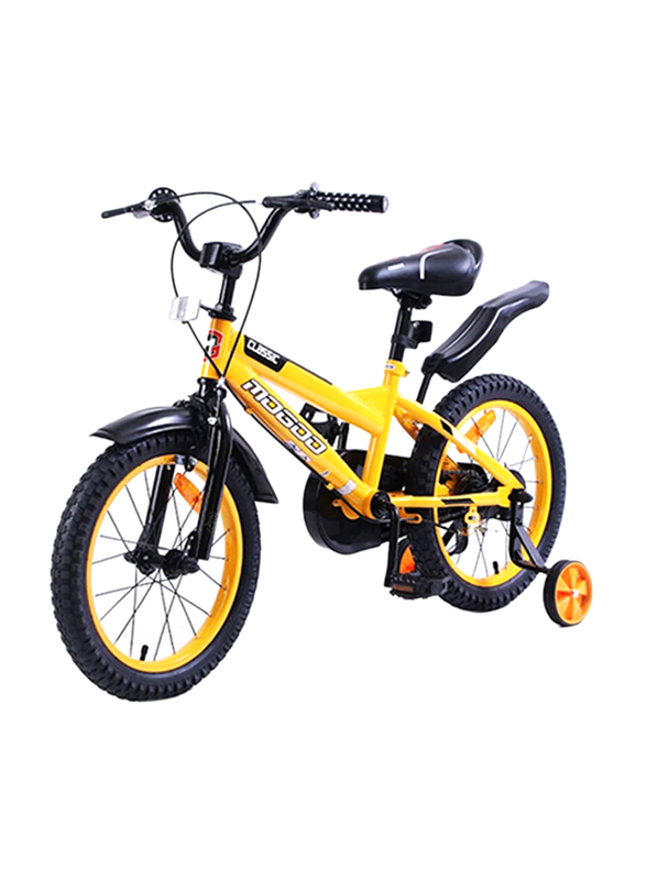 Mogoo Classic Unisex Kids Bicycle, 16 Inch, MGCL16YELLOW, Yellow/Black