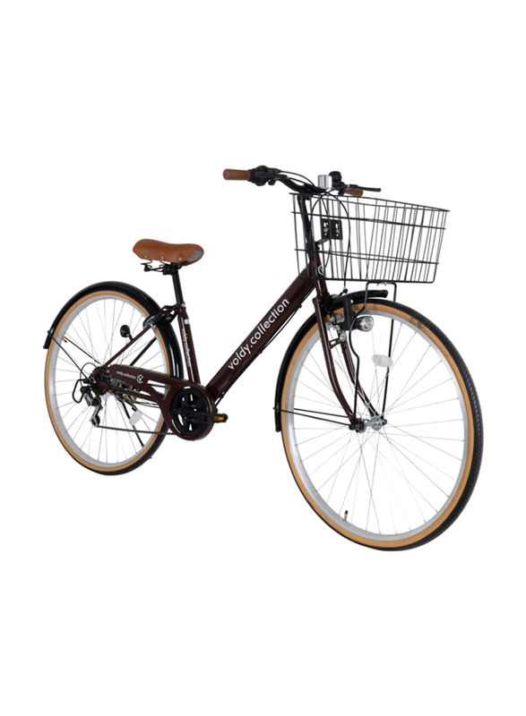 Mogoo Voldy Urban Bike, 27 Inch, Large, Chocolate Brown