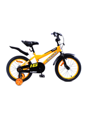 Mogoo Classic Unisex Kids Bicycle, 16 Inch, MGCL16YELLOW, Yellow/Black