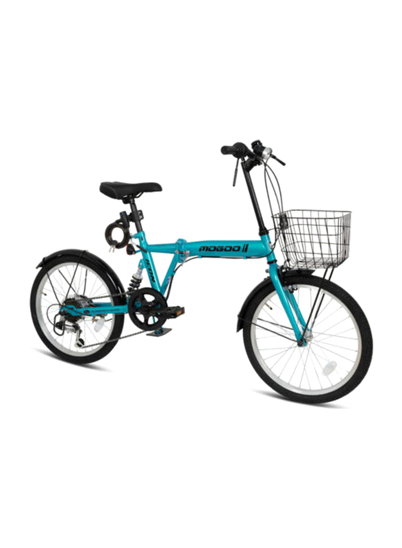 Mogoo Folding Bike with Lock & Head Light, 20 Inch, Green