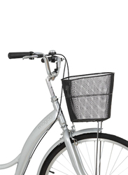 Mogoo Brooklyn Single Speed Cruiser Bike, 26 Inch, Sliver