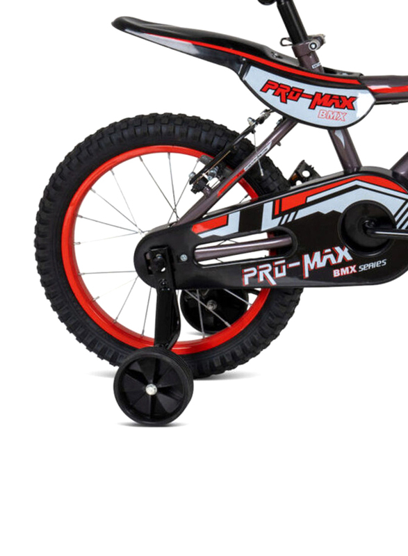 Mogoo Promax Unisex Kids Bicycle, 16 Inch, PRMX16, Red/Black