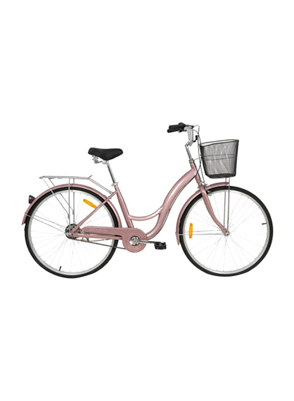 Mogoo Brooklyn Single Speed Cruiser Bike, 26 Inch, Pink