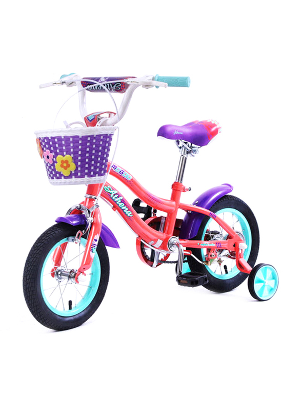 Mogoo Athena Kids Bicycle, 12 Inch, MGAT12PEACH, Pink/Black/Blue
