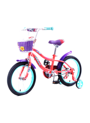 Mogoo Athena Kids Bicycle, 16 Inch, MGAT16PEACH, Pink/Black/Blue