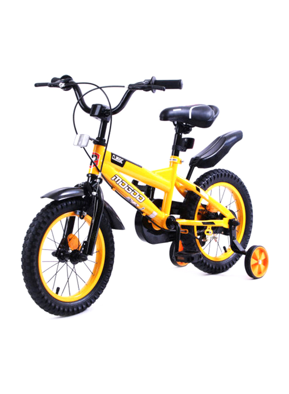 Mogoo Classic Unisex Kids Bicycle, 12 Inch, MGCL12YELLOW, Yellow/Black