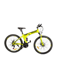 Mogoo Folding Mountain Bike, Medium, Fluorescent Yellow/Black