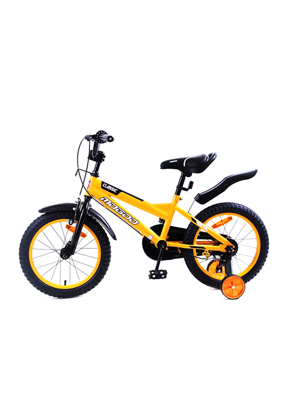 Mogoo Classic Unisex Kids Bicycle, 16 Inch, MGCL16YELLOW, Yellow/Black
