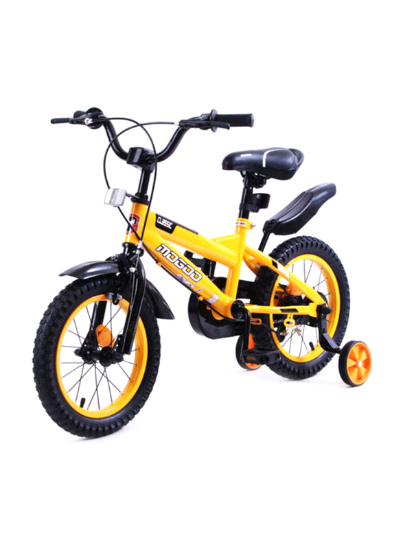 Mogoo Classic Unisex Kids Bicycle, 14 Inch, MGCL14YELLOW, Yellow/Black