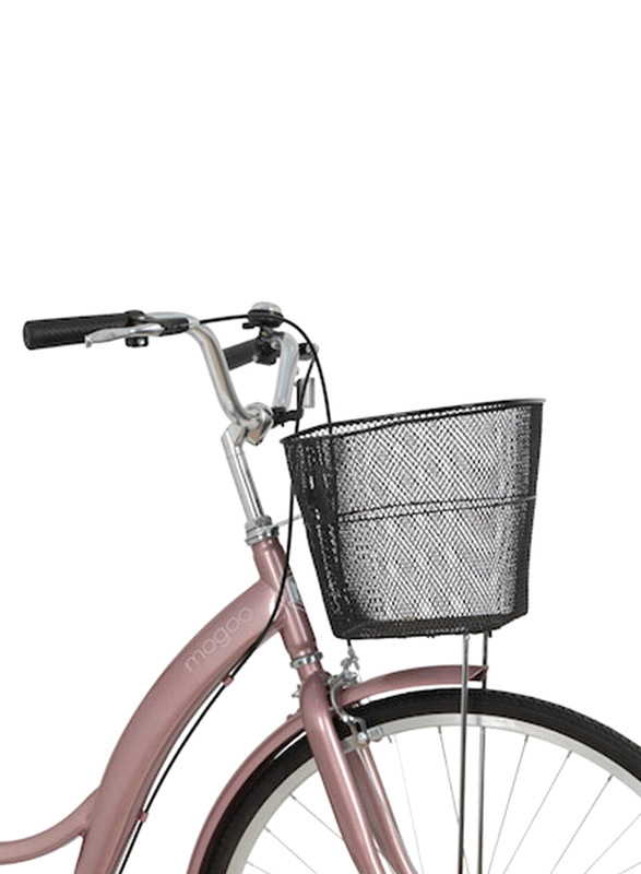 Mogoo Brooklyn Single Speed Cruiser Bike, 26 Inch, Pink
