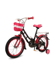 Mogoo Pearl Kids Bicycle, 16 Inch, MGPEARL16BLK, Black/Red/White