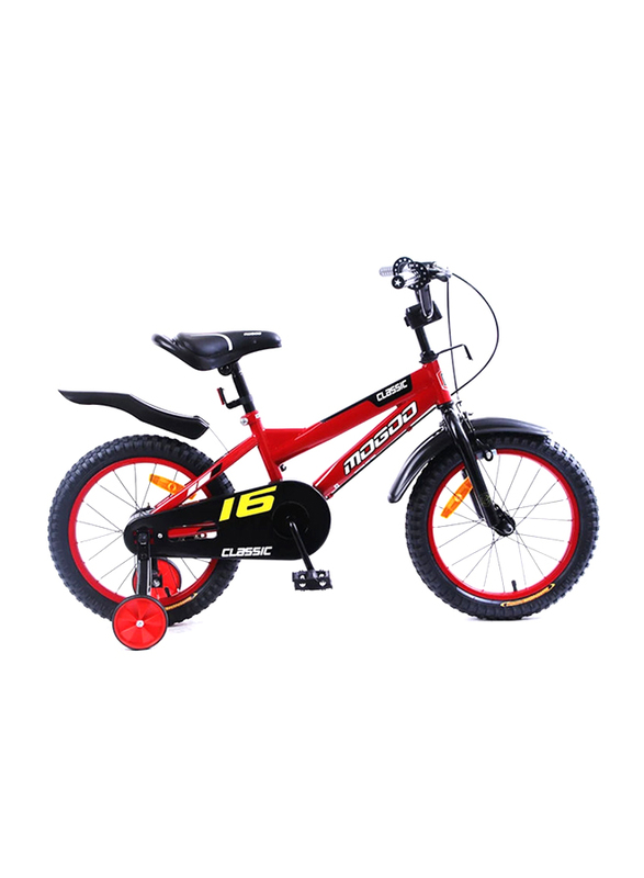 Mogoo Classic Unisex Kids Bicycle, 16 Inch, MGCL16RED, Red/Black