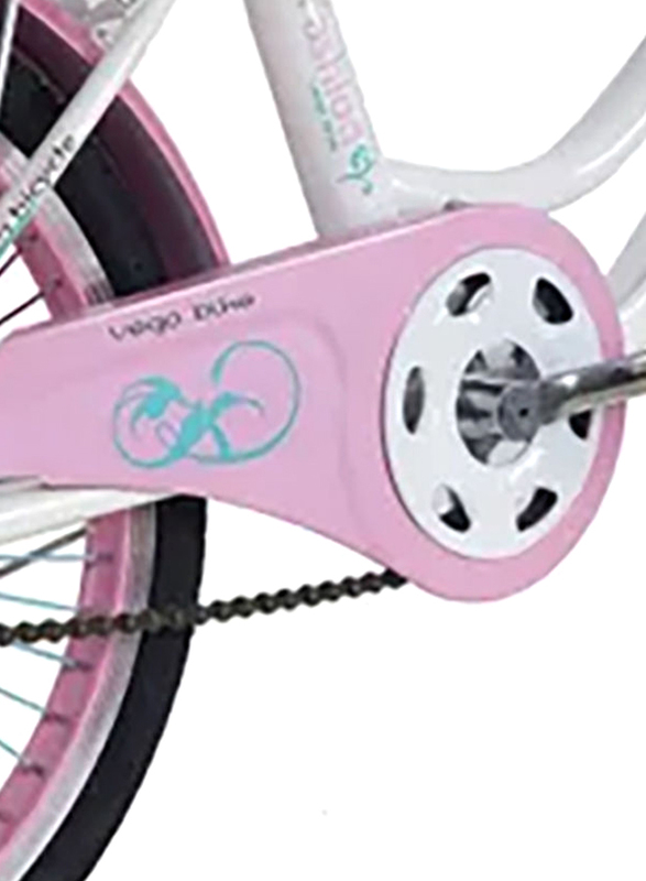Vego Fashion City Bike, 20 Inch, Pink/White