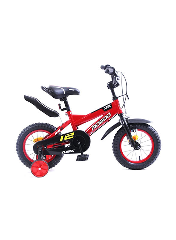 Mogoo Classic Unisex Kids Bicycle, 12 Inch, MGCL12RED, Red/Black