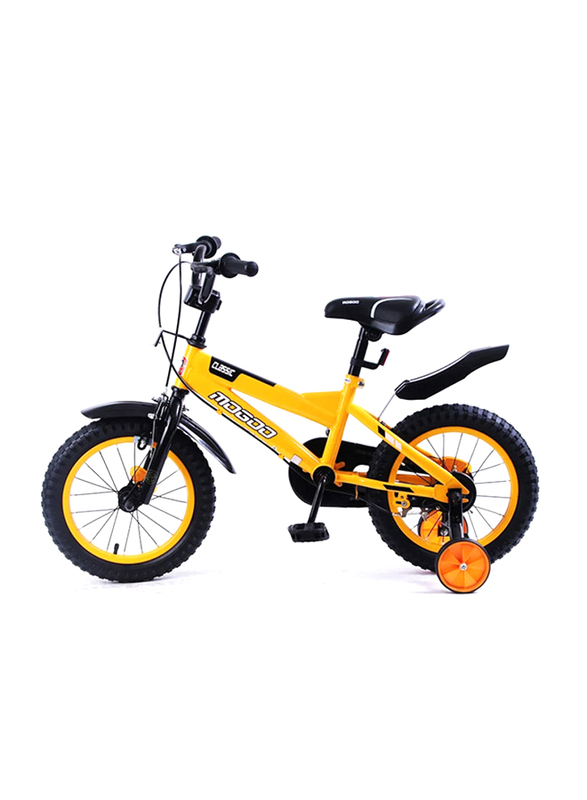 Mogoo Classic Unisex Kids Bicycle, 14 Inch, MGCL14YELLOW, Yellow/Black