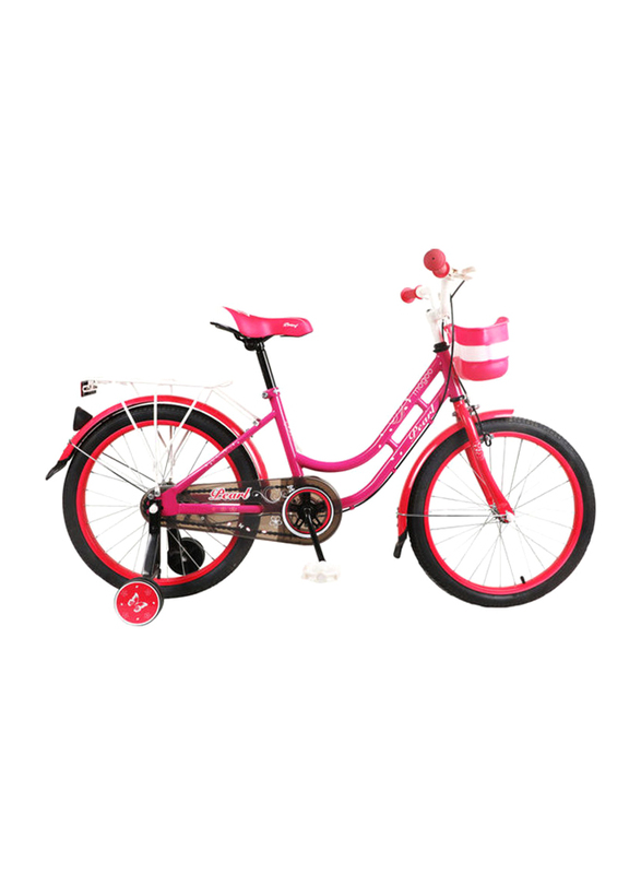 Mogoo Pearl Kids Bicycle, Medium, MGPEARL20DPNK, Pink/Black/White