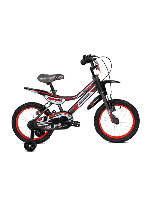 Mogoo Promax Unisex Kids Bicycle, 16 Inch, PRMX16, Red/Black