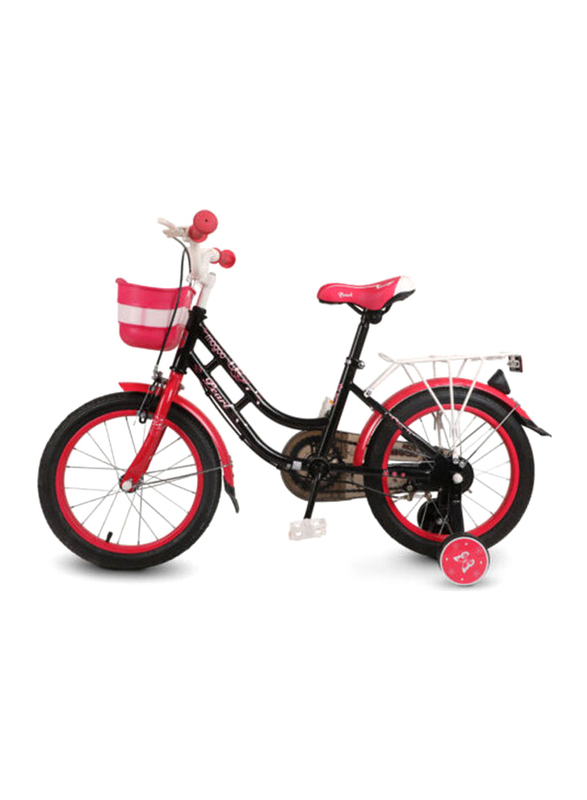 Mogoo Pearl Kids Bicycle, 16 Inch, MGPEARL16BLK, Black/Red/White