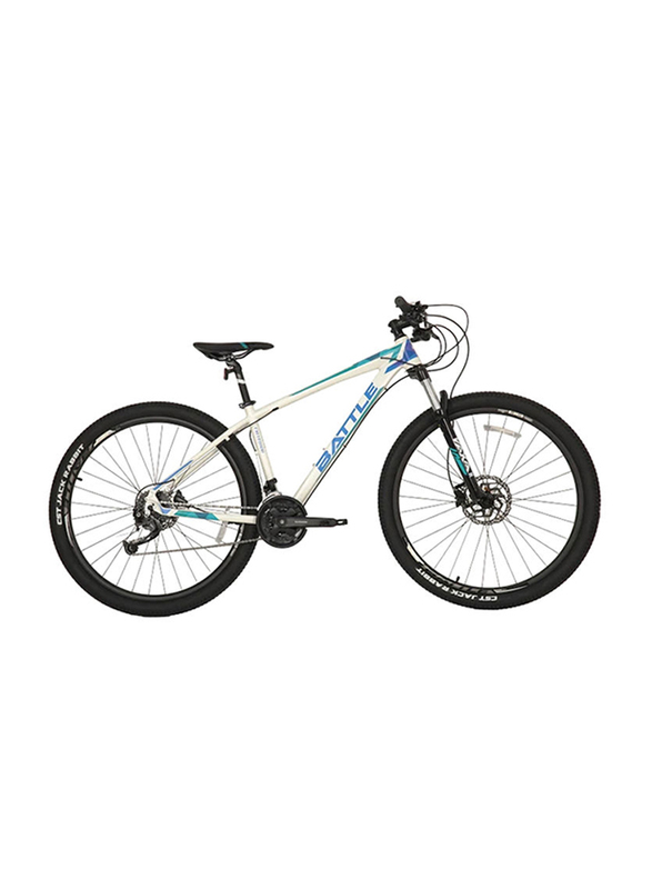 Battle Exceed 600 MTB Mounted Bicycle, 29 Inch, Large, White/Blue/Black