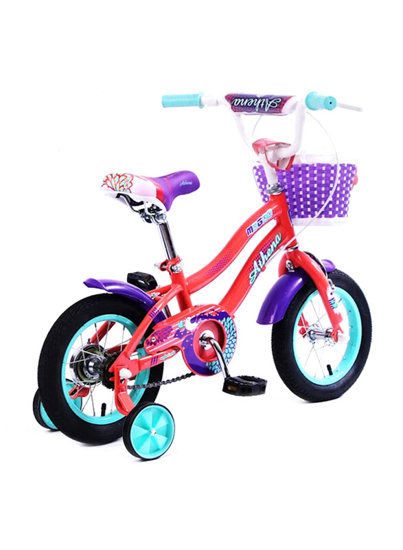 Mogoo Athena Unisex Kids Bicycle, 12 Inch, MGAT12PEACH, Peach