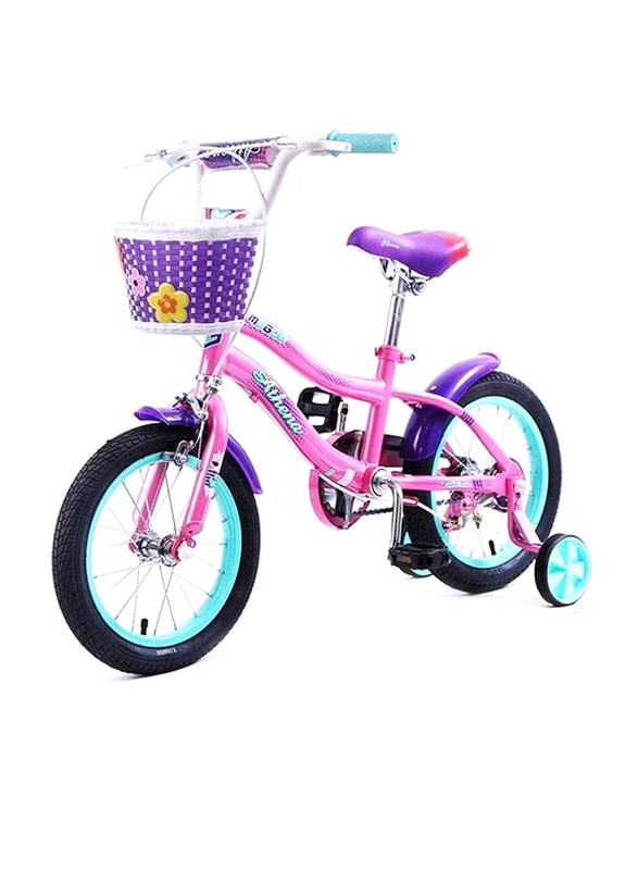 Mogoo Athena Kids Bicycle, 14 Inch, MGAT14PINK, Pink/Black/Blue