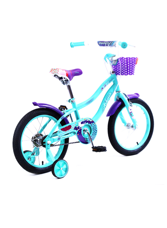 Mogoo Athena Kids Bicycle, 16 Inch, MGAT16GREEN, Blue/Black/Purple