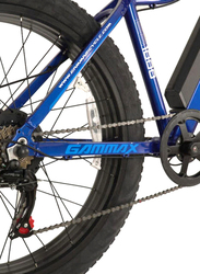 Gammax Mountain Fat E-Bike, Large, Blue/Black