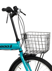 Mogoo Folding Bike with Lock & Head Light, 20 Inch, Green
