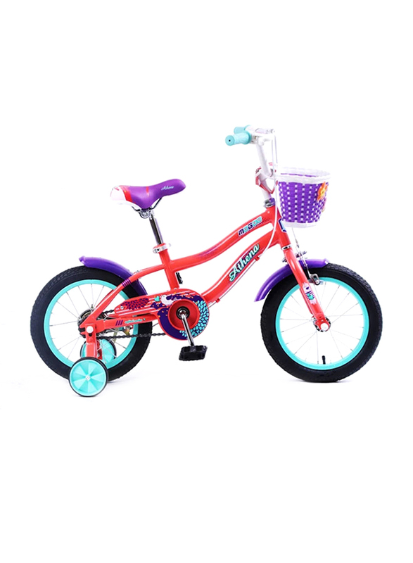 Mogoo Athena Unisex Kids Bicycle, 14 Inch, MGAT14PEACH, Peach