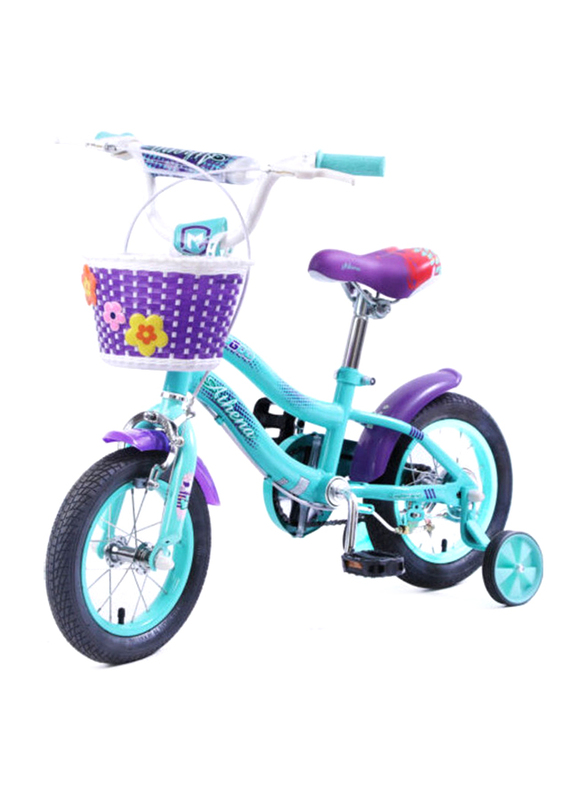 Mogoo Athena Kids Bicycle, 12 Inch, MGAT12GREEN, Blue/Black/Purple