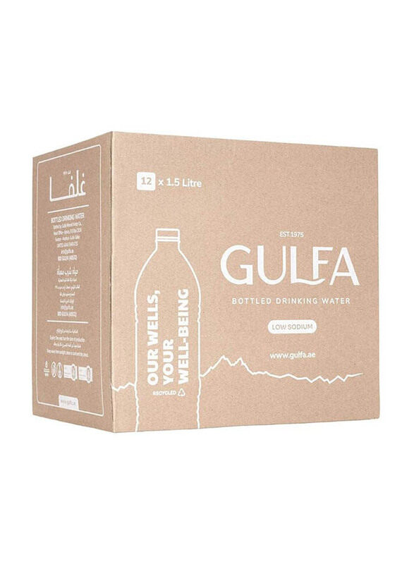 

Gulfa Low Sodium Bottled Drinking Water, 12 Bottles x 1.5 Liters