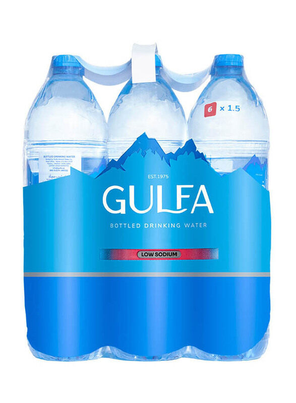 

Gulfa Low Sodium Bottled Drinking Water, 6 Bottles x 1.5 Liters