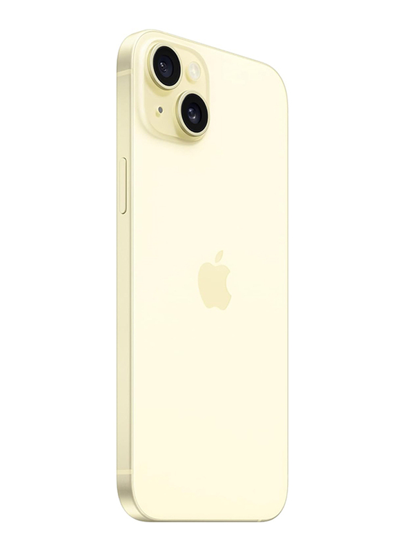 Apple iPhone 15 Plus 128GB Yellow, Without FaceTime, 6GB RAM, 5G, Single SIM Smartphone, Middle East Version