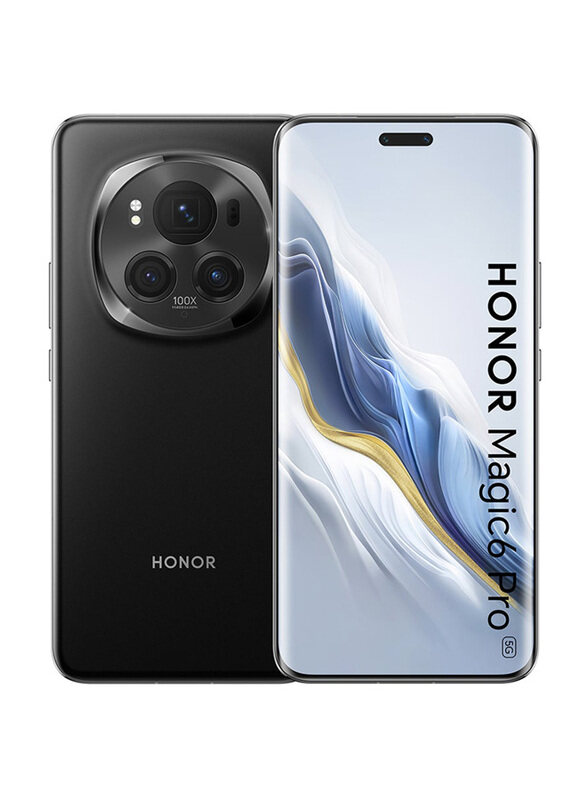 

Honor Magic 6 Pro 512GB Black, 12GB RAM, 5G, Dual Sim Smartphone with Gifts & Screen Protection, Middle East Version