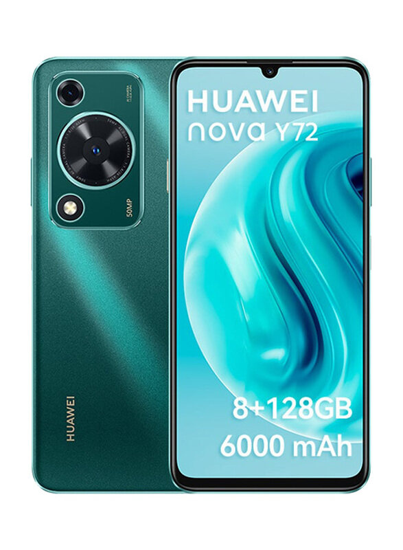 

Huawei Nova Y72 128GB Green, 8GB RAM, 4G, Dual Sim Smartphone, Middle East Version