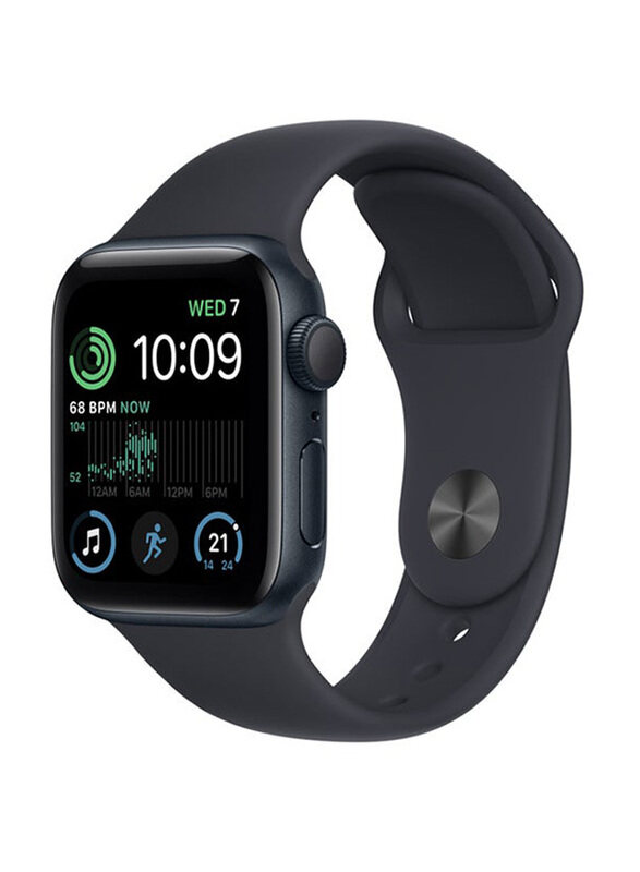 

Apple Watch SE (2022) 44mm Smart Watch, GPS + Cellular, Midnight Aluminium Case With Midnight Sport Band