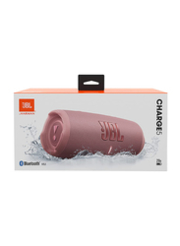 JBL Charge 5 Waterproof Portable Bluetooth Speaker with Powerbank, Pink