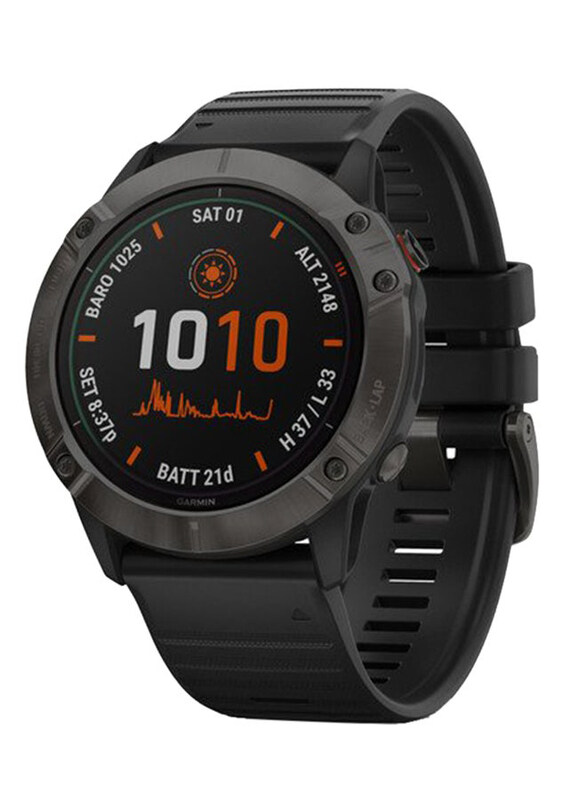 

Garmin Fenix 6 Pro 1.3-inch Solar Edition Smartwatch with DLC Band, Black