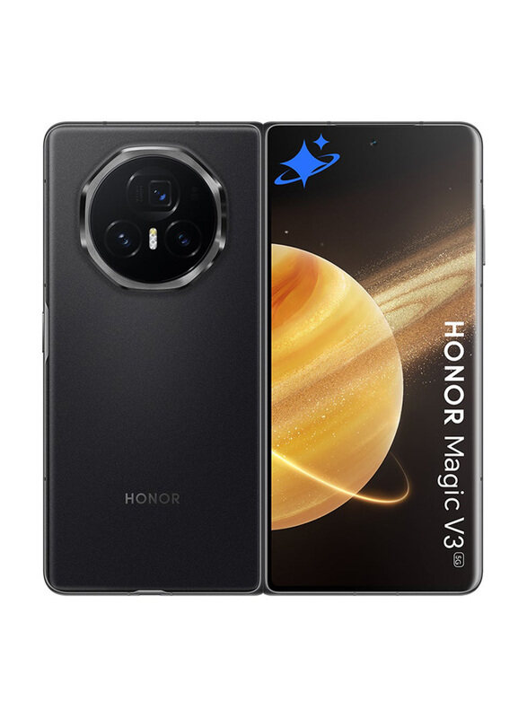 

Honor Magic V3 512GB Black, 12GB RAM, 5G, Dual Sim Smartphone with Gifts & Screen Protection, Middle East Version