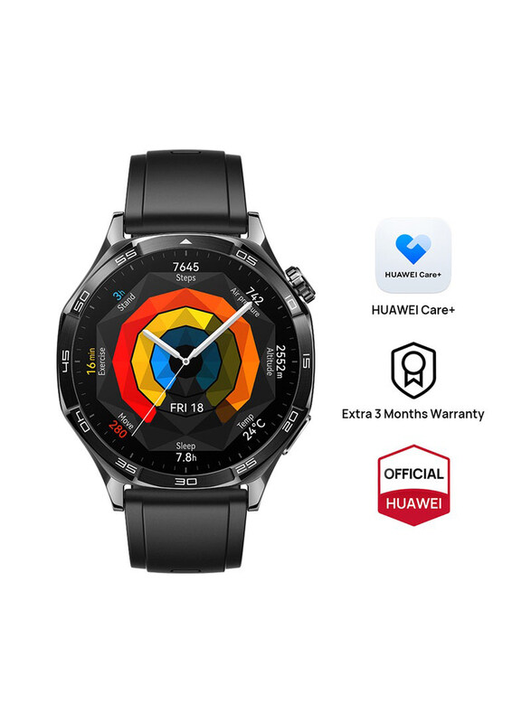 

Huawei Watch GT 5 46mm AMOLED Sharp-Edged Design Smartwatch, Black