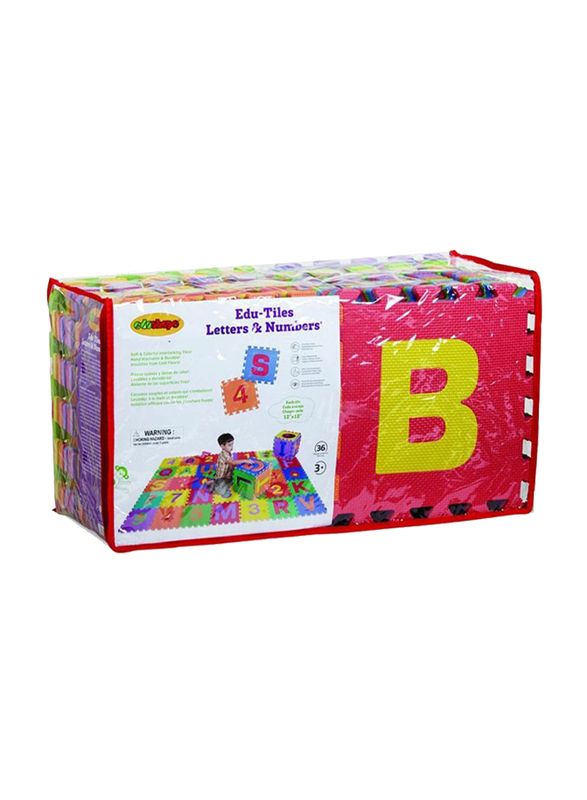 Rainbow Toys Letters and Numbers Play Mat Puzzle Set, 706132, Multicolor
